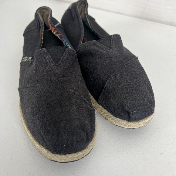 BOBS From Skechers Slip On Loafers Womens 8.5 Black Memory Foam style 34101 - Picture 9 of 14